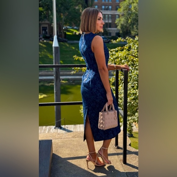 NWT FORE Zip Back Denim Midi - Picture 2 of 11